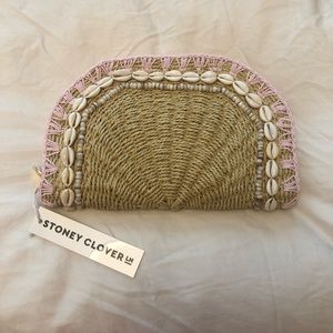 Stoney Clover Woven Shell Clutch
